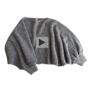 wandelbarer Bio Poncho Schal