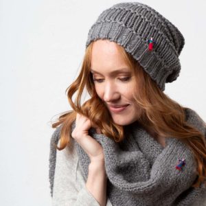 Damen Wollmütze GRETA aus Biowolle, Grau