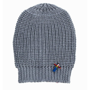 Grobstrick Mütze Peacy, Graumelange 100% Merino von Meinfrollein_PM17-0061-5