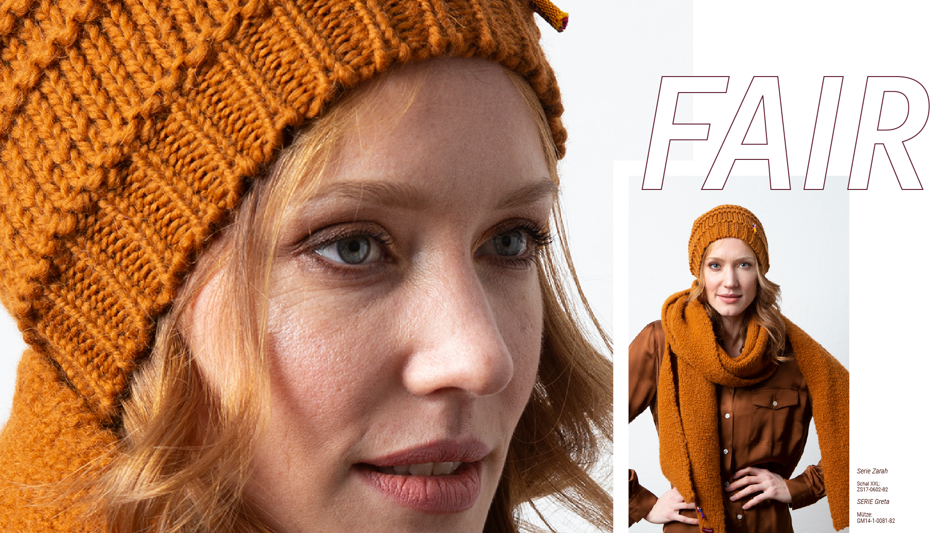 Meinfrollein Schal Zarah, Mütze Greta- Made in Germany