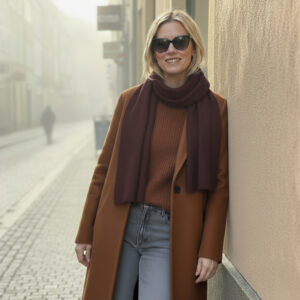 Kaschmirschal aus 100% Cashmere von Meinfrollein, Lila Pflaume